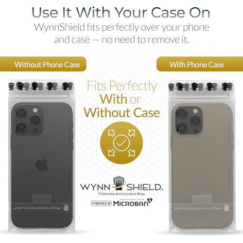 WynnShield™ Protective Mobile Phone Wrap by Microban® - 3 Packs - Ultra-Thin Easy Apply Contact Film for Phones, Scratch-Resistant, Easy Removal, Enhanced Device Hygiene, Fits All Phone Models