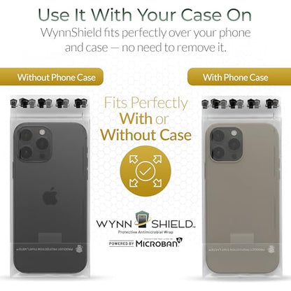 WynnShield™ Protective Mobile Phone Wrap by Microban® - 3 Packs - Ultra-Thin Easy Apply Contact Film for Phones, Scratch-Resistant, Easy Removal, Enhanced Device Hygiene, Fits All Phone Models