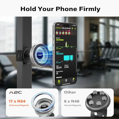A2C Phone Holder for Peloton Bike, Stroller Phone Holder with Strong Magnet