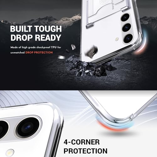 Shields Up for Samsung Galaxy S24 Plus Case with Card Holder Stand, Clear - color: Clear, size: Galaxy S24 Plus