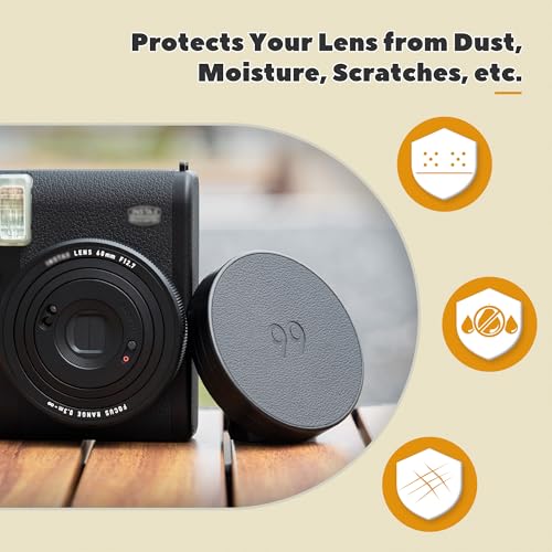 JJC Aluminum Lens Cap Cover for Fujifilm Instax Mini 99, Dustproof & Anti-Scratches Lens Protector with Soft EVA Interior & PU Leather Surface, Accessories for Fuji Instax Mini 99 - size: For Fuji Mini 99