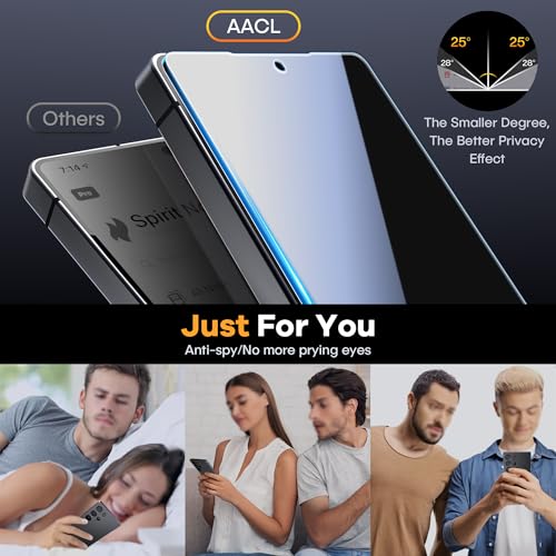 AACL 3-Pack for Samsung Galaxy S25 Ultra Privacy Screen Protector [6.9"]