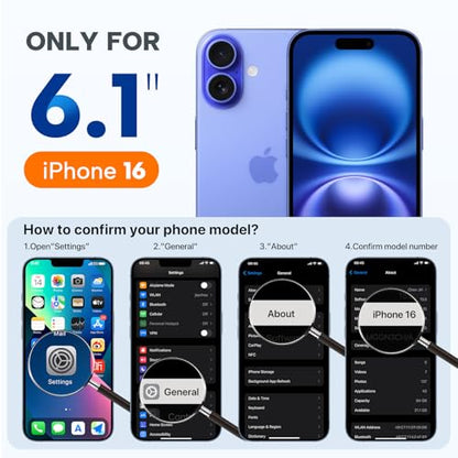 miracase Compatible with iPhone 16 Case, [Soft Anti-Scratch Microfiber Lining], Compatible with MagSafe, Liquid Silicone Case Shockproof Drop Protection Phone Case for 16,Capri Blue - color: Capri Blue, size: iPhone 16