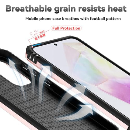 for Samsung Galaxy A36 5G Case with Slide Camera Cover HD Screen Protector [Military Grade 16ft. Drop Tested] Magnetic Ring Holder Kickstand Protective Phone Case for Galaxy A36 5G 2025, Rose Gold - color: Rose Gold w/ Slide Camera 2nd gen. Military Grade