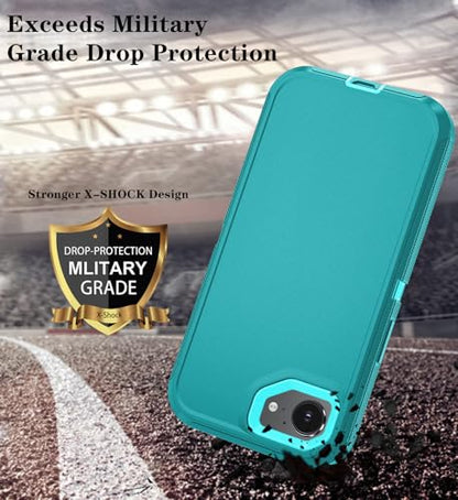 Phone Case for iPhone 16e Case & iPhone 17e Case with HD Screen Protector, Heavy Duty Shockproof & DustProof & 3-Layer Cover Phone Case (LakeSkyBlue, for iPhone 16e/17e) - color: LakeSkyBlue