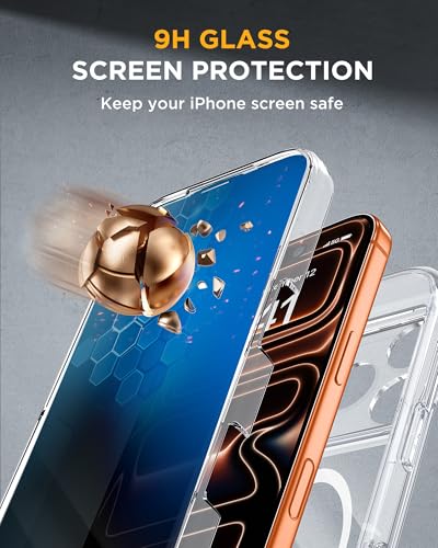 miracase for iPhone 17 Pro Privacy Series Case, Magsafe, Clear - color: Clear, size: iPhone 17 Pro