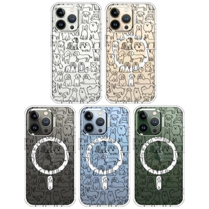 MOSNOVO Case for iPhone 13 Pro, [Compatible with Magsafe] [Buffertech 6.6ft Military-Grade Drop Protection] [Anti Peel Off Tech] Clear Phone Case Design - Doodle Dog - color: Doodle Dog, size: iPhone 13 Pro