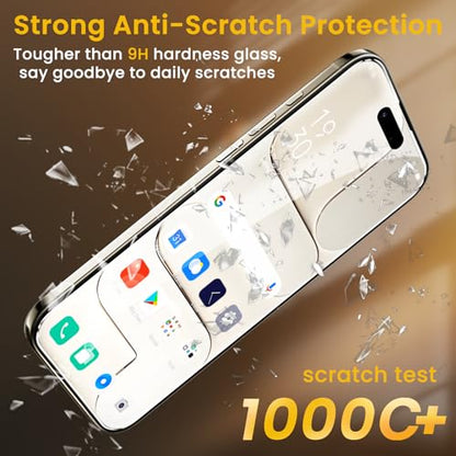 Romkasi 3 Pack Privacy Screen Protector for iPhone 17 Air 6.5 Inch with 3 Pack Camera Lens Protector, Anti Spy Tempered Glass Film, Anti-Scratch, Touch Sensitive, Case Friendly - color: iPhone 17 Air