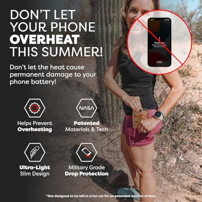 PHOOZY Apollo Thermal Phone Case | Insulated Phone Pouch Extends Battery Life 3X | Heat Resistant Drop Protection | Military Grade Water Resistant | Large | Gold - color: Gold, size: Large