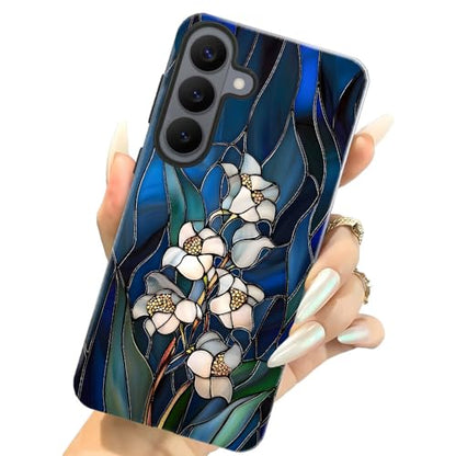 Case for Samsung Galaxy S26 Plus,Camera Protection Soft Glossy Phone Case - Lily Wild Flower Stained Glass - color: Lily Wild Flower Stained Glass, size: Samsung Galaxy S26 Plus