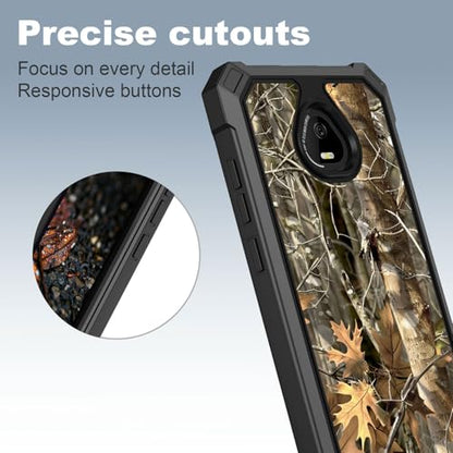 for Schok Volt Sv67q Sv67332 Case with Screen Protector, Military Grade Drop Protection, Dual Layer Hybrid Shockproof Protection TPU Phone Case for Schok Volt Sv67q, Camouflage Wood - color: Camouflage Wood