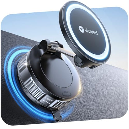 VICSEED for MagSafe Car Mount [Upgraded 98LBS Strongest Suction,Won't Break