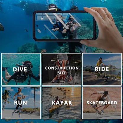 Waterproof Case for Motorola Moto G 5G 2025,IP68 Waterproof Certified Shockproof Dustproof Snowproof Cover Full Body Heavy Duty Protection Fully Sealed Underwater Cover for Moto-G-5G-2025 (Black)