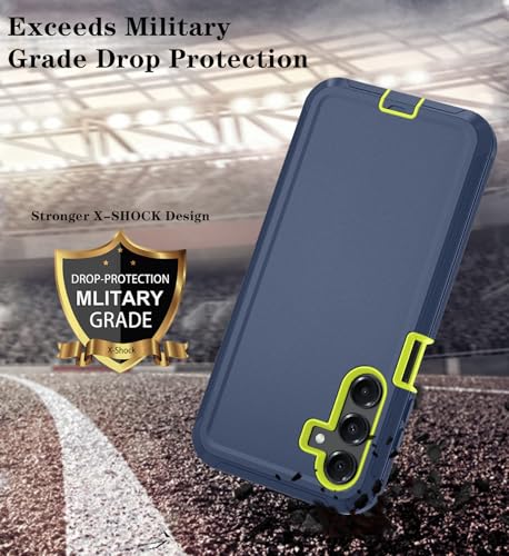 Qinmay Phone Case for Samsung Galaxy A17 5G Case, Galaxy A16 5G Case with HD Screen Protector, Heavy Duty Shockproof 3-Layer Cover Phone Case for Galaxy A17 / A16 ，DarkBlueGreen - color: DarkBlueGreen