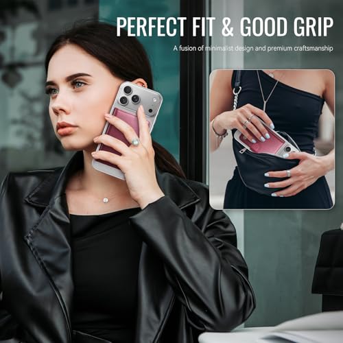 for Magsafe Magnetic Phone Wallet Card Holder, Elegant Wine Red - color: Elegant Wine Red