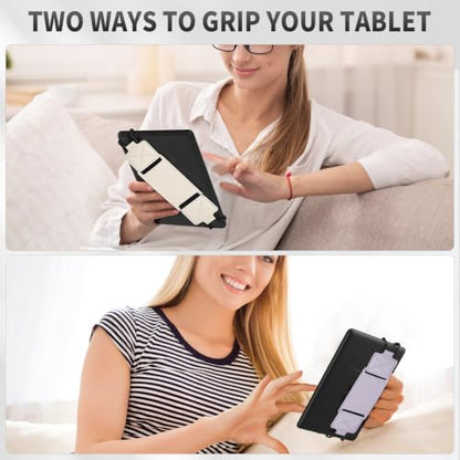 Moko 2 Pack Hand Strap for 6-8" Kindle eReaders Tablets, Lavender+Cream - color: Lavender+Cream