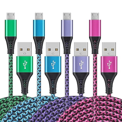 Micro USB Cable, [4Pack/3Ft] Android USB Male to Micro B Charger Cord Fast - size: 3ft, style: Micro USB