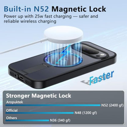 for Pixel-10 Case/Pixel-10-Pro Case, Durable Metal Stand, Black - color: Black, size: Pixel 10/10 Pro 6.3"