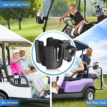 Universal Stroller Cup Holder with Phone Mount – 2-in-1 Adjustable Drink Caddy for Bikes, Walkers & Scooters – Secure Stroller Attachment for Coffee, Water Bottle & Smartphone