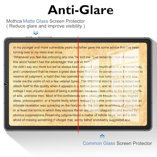 Mothca Matte Glass Screen Protector for Samsung Galaxy Tab S6 Lite 10.4-inch (2024/2022/2020) Anti-Glare & Anti-Fingerprint Tempered Glass Film, Smooth as Silk, Case Friendly, S Pen Compatible - size: S6 Lite 10.4"