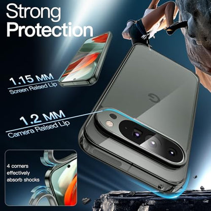 JETech Case for Google Pixel 9/9 Pro, Anti-Yellowing, Hazel | Shockproof Protection, Scratch Resistant Hard PC Back, Durable Transparent TPU Bumper - color: Hazel, size: Pixel 9/9 Pro