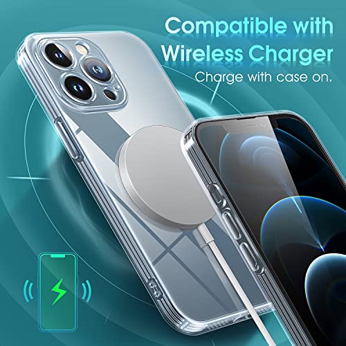 Supdeal Crystal Clear Case for iPhone 12 Pro, [Not Yellowing] [Camera Protection] [Military Grade Drop Tested] Transparent Shockproof Protective Phone Case Soft Silicone Slim Cover, 6.1", Transparent - color: Transparent, size: iPhone 12 Pro