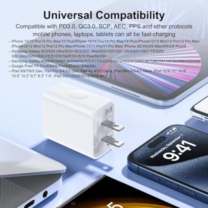 USB C Charger Block Fast Charging Box for iPhone 18 17 16 15 14 13 Pro Max - color: White-1