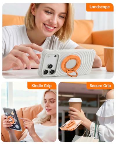 SYNCWIRE for MagSafe Phone Grip, Magnetic Phone Ring Holder - color: Orange