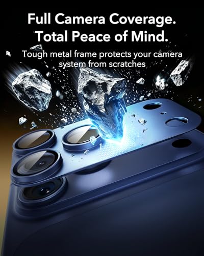 ESR for iPhone 17 Pro Camera Lens Protector, 1 Pack, Deep Blue - color: Deep Blue