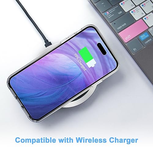 JJGoo Compatible with iPhone 15 Plus Case Clear, Soft Clear TPU Phone Cases, Shockproof Transparent Bumper Cover Slim Thin Phone Case, Gradient Black - color: Gradient Black