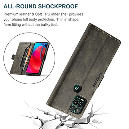 HAII Case for Moto G Stylus 5G 2021,PU Leather Folio Flip Wallet Case with Card Holster Stand Kickstand Magnetic Closure Shockproof Phone Cover for Motorola Moto G Stylus 5G 2021 (Coffee) - color: Coffee