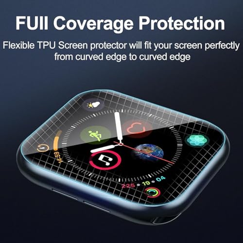 Smiling 6 Pack Screen Protector Compatible with Apple Watch Series 11 (2025)/Series 10 42mm and Easy Installation kit, Self-Healing Anti-Scratch TPU Screen Protector, Bubble Free, Touch Sensitive