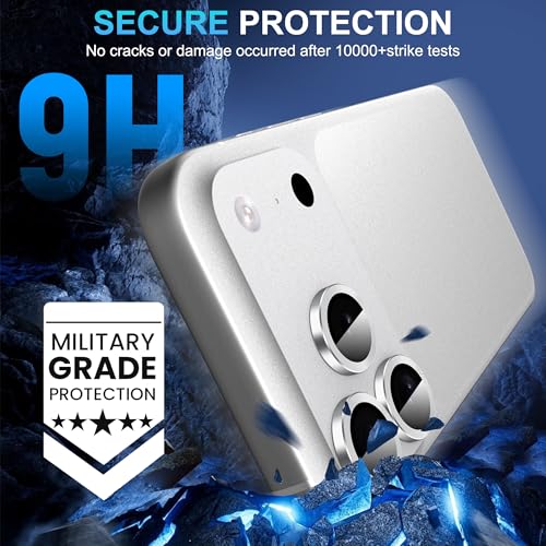 Suoman 2-Pack for iPhone 17 Pro / 17 Pro Max Camera Lens Protector -Silver - color: Silver