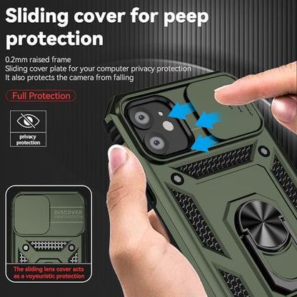 for iPhone 11 Case,with Screen Protectors and Camera Cover,[Military Grade] 16ft.Drop Tested Cover with Magnetic Kickstand Protective Case for iPhone 11 6.1 inch, Olive Green - color: Olive Green
