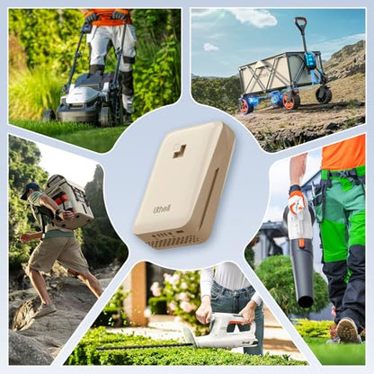 LiTHELi Portable Charger 4.0Ah Lithium Batteries 45W Max Power Bank, Suit for All U20 Power Tools and Outdoor Power Equipment（Yellow） - color: YELLOW-4.0