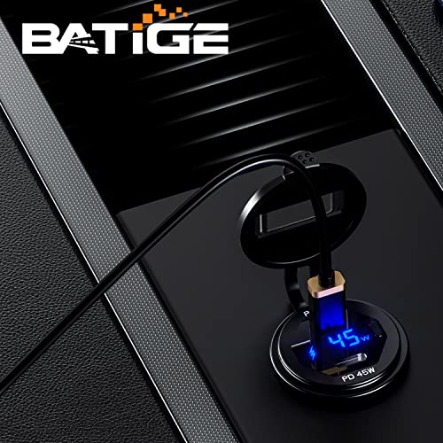 Dual PD 45W USB C Charger Socket Fast Charge Dual PD USB C Port Waterproof with Switch LED Voltmeter and Wire Fuse DIY Kit for 12V/24V Car Boat Marine ATV Bus Truck RV Motorcycle