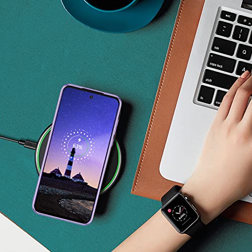 GUAGUA Compatible with Motorola Moto G Power 2022 Case 6.5 Inch Glow in The Dark Noctilucent Luminous Space Nebula Slim Fit Cover Protective Anti Scratch Cases for Moto G Power 2022, Blue