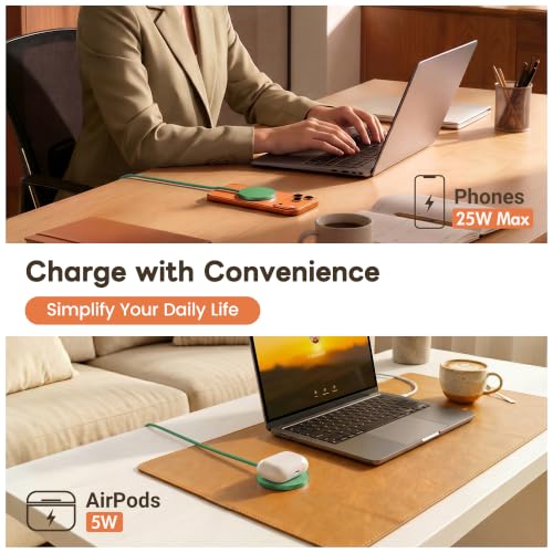 MagSafe 25W Magnetic Wireless Charger Fast Charging Pad for iPhone - color: Dark Green