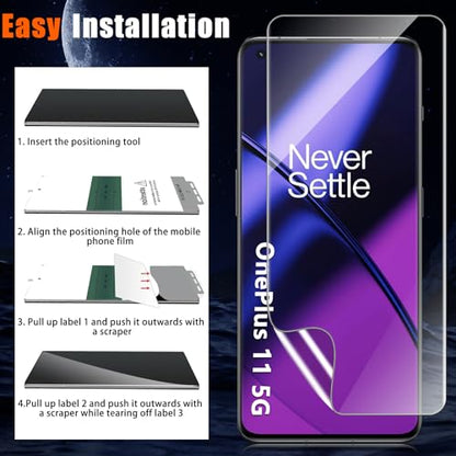 For OnePlus 11 5G Screen Protector Soft TPU (2 Pack) - size: One Plus 11 5G