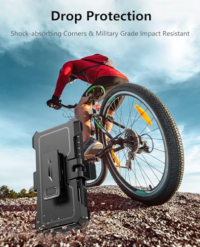 FNTCASE for Samsung Galaxy A14-5G Case with Slide Camera Cover & Holster | Built in Kickstand, Military Grade Dropproof Protection, Heavy Duty Rugged Phone case, Outdoor Protection - color: Black Matte