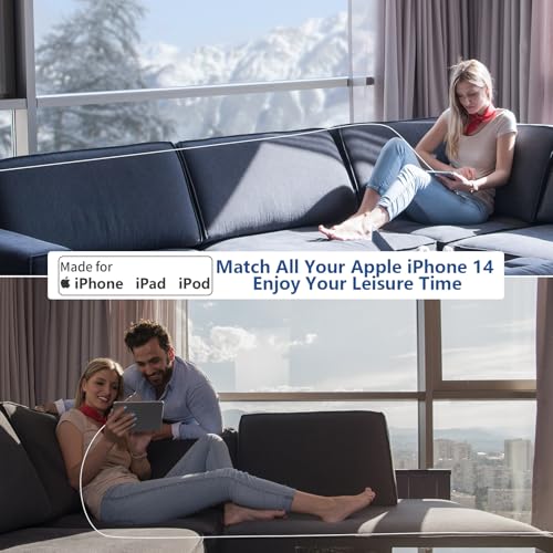 Apple MFi Certified iPhone Charger Fast Charging, 4Pack 20W USB C Charger - color: Pearl White