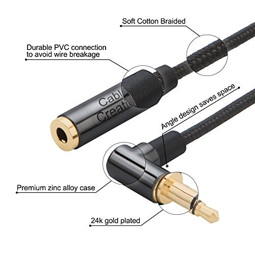 CableCreation 3.5mm Headphone Extension Cable 3FT/0.9M, Audio Stereo Cable - size: 3 Feet