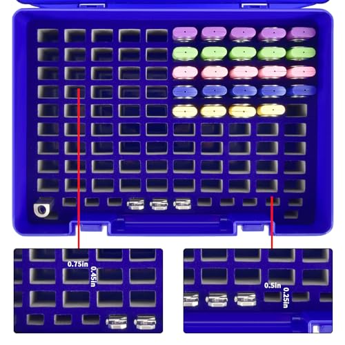 FULLCASE USB Flash Drive Case for SanDisk,for Samsung,for PNY,104-Slot - color: Blue
