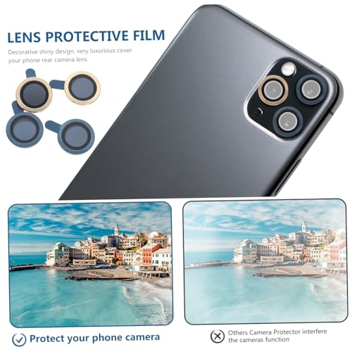 POPETPOP 4pcs Cell Phone Lens Protector Film for Scratch Resistant Easy to Clean Options Camera Lens Covers for Mobile Phone Accessories