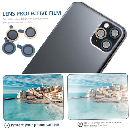 POPETPOP 4pcs Cell Phone Lens Protector Film for Scratch Resistant Easy to Clean Options Camera Lens Covers for Mobile Phone Accessories