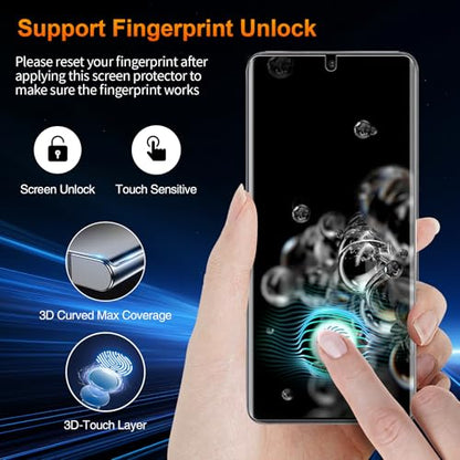 2 Pack for Samsung Galaxy S20 Ultra Anti-Glare Matte Privacy Screen Protector 6.9 inch, Smooth and Responsive Touch Flexible EPU Film, [Support Fingerprint Unlock] [Self-Healing] [Not Glass] - size: Samsung Galaxy S20 Ultra