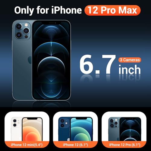 for iPhone 12 Pro Max Case Clear, Compatible with Magsafe, Anti-Yellowing, Military-Grade Protection, Shockproof Slim Magnetic Phone Case Cover, Transparent - color: A-Clear, size: iPhone 12 Pro Max
