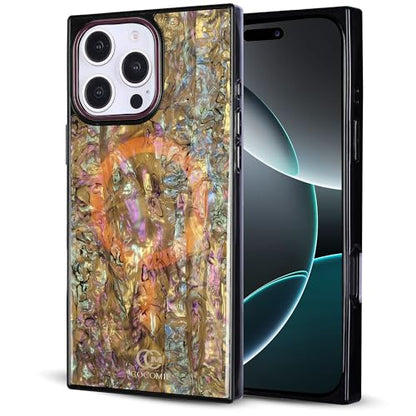 COCOMII Rectangle for iPhone 16 Pro Max Case, Eclipse Abalone Shell | Compatible with MagSafe Wireless Charging, Shockproof 10ft Drop Protection, Camera & Screen Protection, Premium Glossy Finish - color: Eclipse Abalone Shell, size: iPhone 16 Pro Max (6.