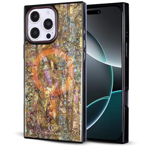COCOMII Rectangle for iPhone 16 Pro Case, Eclipse Abalone Shell | Compatible with MagSafe Wireless Charging, Shockproof 10ft Drop Protection, Camera & Screen Protection, Premium Glossy Finish - color: Eclipse Abalone Shell, size: iPhone 16 Pro (6.3")