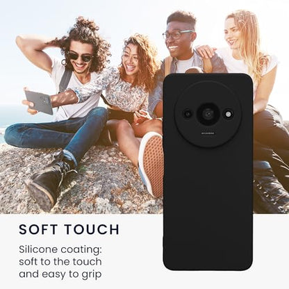 kwmobile Case Compatible with Xiaomi Redmi A3 Case - Protective Slim TPU Phone Cover - Soft Matte Finish - Black - color: black